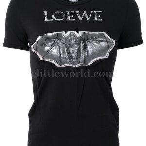 【二手】LOEWE 蝙蝠貼花棉質T恤 XS