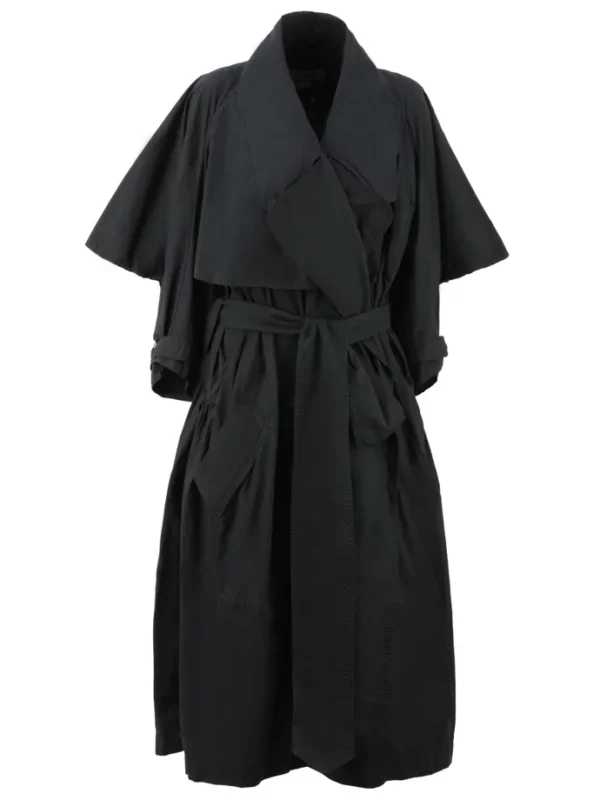 【二手】LOEWE 褶鄒系腰帶大衣 XS