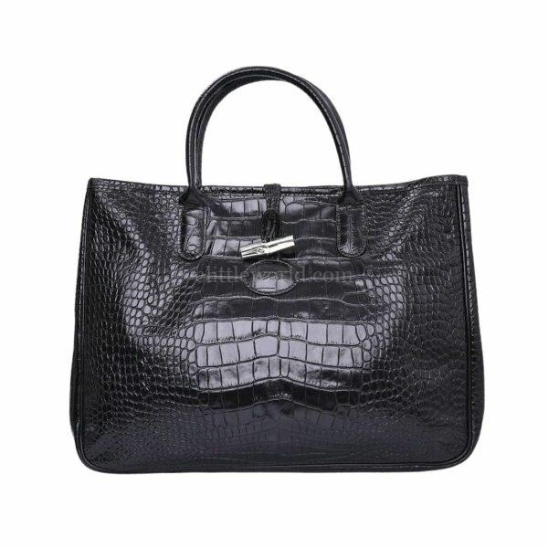 【全新】LONGCHAMP ROSEAU 鱷魚皮壓花手袋 1681 E14278