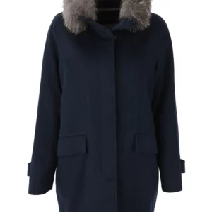 【二手】LORO PIANA 皮草飾邊羊絨夾克 42