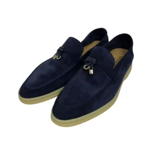 【二手】LORO PIANA SUMMER CHARMS WALK 深藍色樂褔鞋 39 PD1456