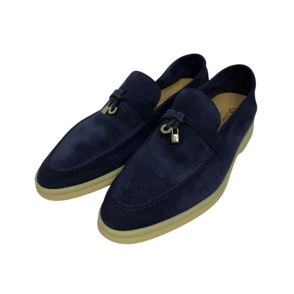 【二手】LORO PIANA SUMMER CHARMS WALK 深藍色樂褔鞋 39 PD1456