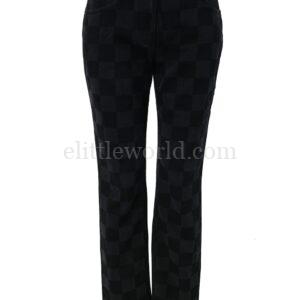 【二手】LOUIS VUITTON DAMIER 印花直筒牛仔褲 38
