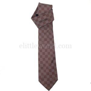 【未使用品】LOUIS VUITTON DAMIER EBENE 經典領帶 8 CM E16160