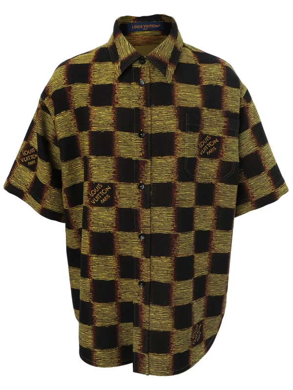 【二手】LOUIS VUITTON DAMIER 短袖襯衫 S