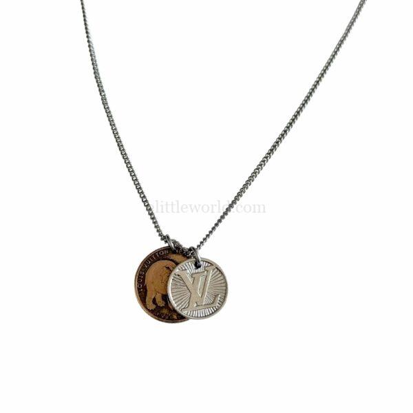【二手】 LOUIS VUITTON 錢幣吊墜項鏈 M62510 VV2246