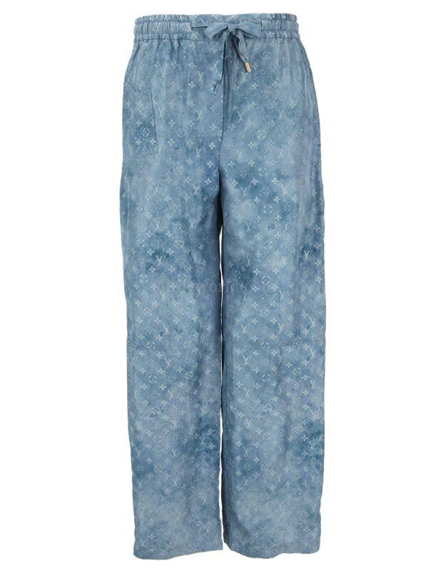 【二手】LOUIS VUITTON MONOGRAM CLOUD 闊腿褲 34