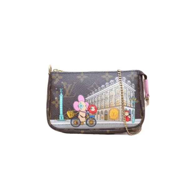 【二手】LOUIS VUITTON VIVIENNE 2022 假期迷你配件袋 PD1535