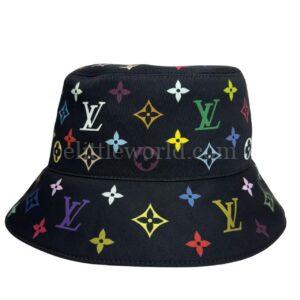 【二手】LOUIS VUITTON x TM 村上隆 黑彩 雙面漁夫帽 PD2086