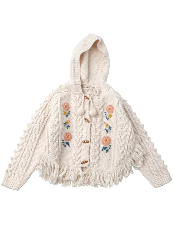 【二手】LOUISE MISHA 花卉刺繡針織外套 6Y