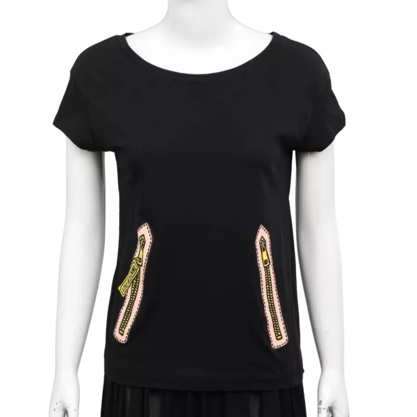 【二手】LOVE MOSCHINO 圖案棉質 T恤 US 2 E20190