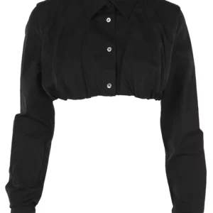 【二手】MAISON MARGIELA 超短款襯衣式上衣 40