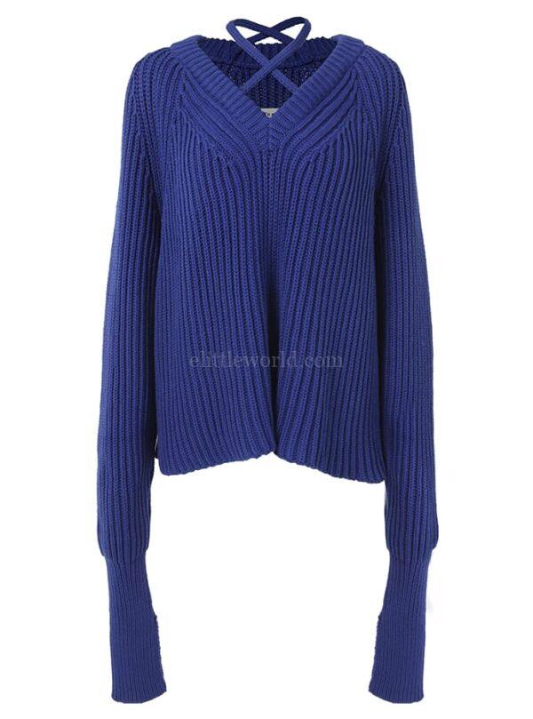 【二手】MAISON MARGIELA 純色羅紋針織上衣 S