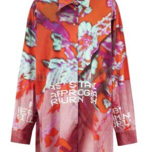 【二手】MAISON MARGIELA 超大款圖案印花襯衫裙 S