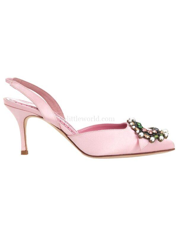 【二手】MANOLO BLAHNIK 晶飾釦環高跟鞋 34.5