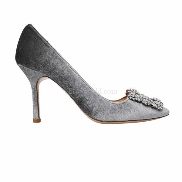 【二手】MANOLO BLAHNIK 水鑽扣高跟鞋 35 E16405