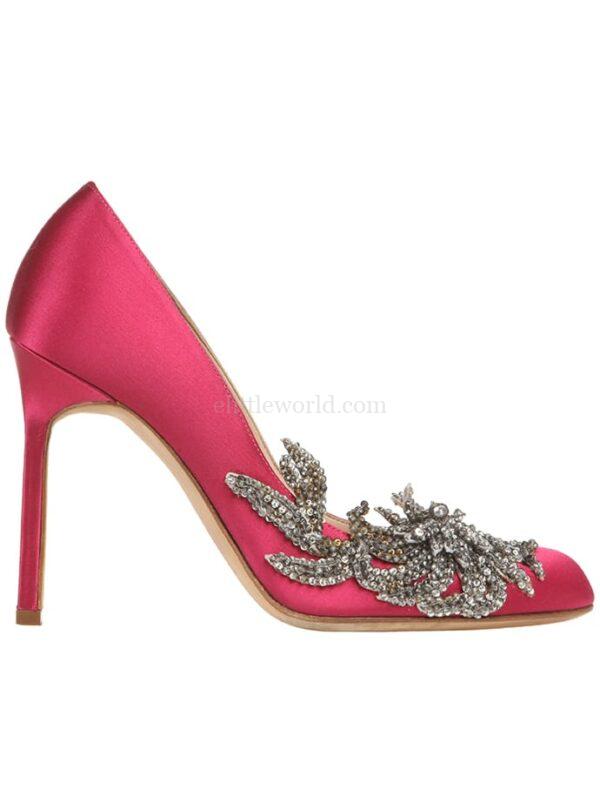 【二手】MANOLO BLAHNIK 鑲嵌水鑽高跟鞋 36.5