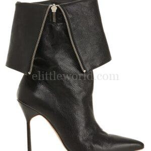 【二手】MANOLO BLAHNIK 折疊皮革及踝靴 38