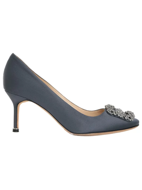 【二手】MANOLO BLAHNIK HANGISI 水鑽扣高跟 37.5