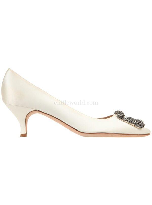 【二手】MANOLO BLAHNIK HANGISI 水鑽扣高跟鞋 38