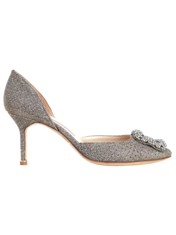 【二手】MANOLO BLAHNIK HANGISI 金屬感高跟鞋 38.5