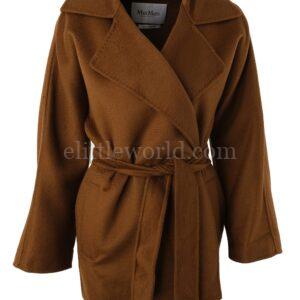 【二手】MAX MARA 羊絨系帶大衣 38