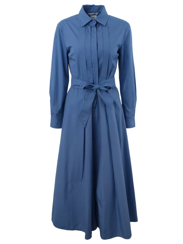 【二手】MAX MARA 系帶襯衫式連衣裙 42