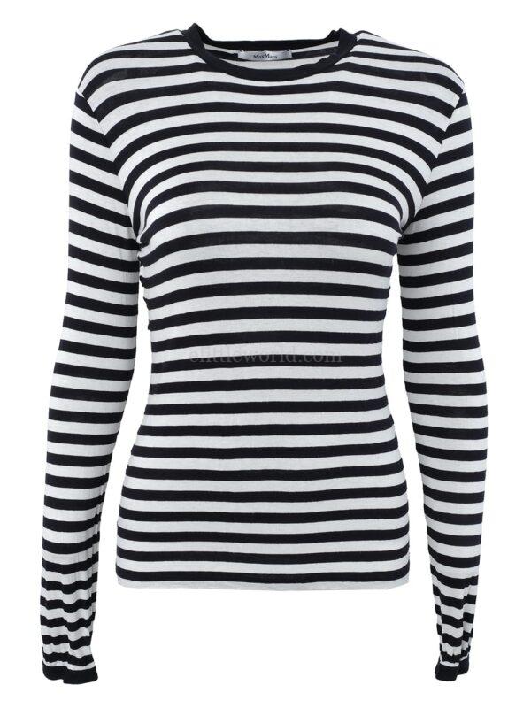 【二手】MAX MARA 條紋棉質長袖T恤 S