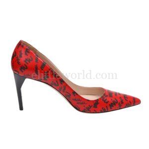 【全新】MIU MIU 幾何圖案印高跟鞋 38.5 E14693