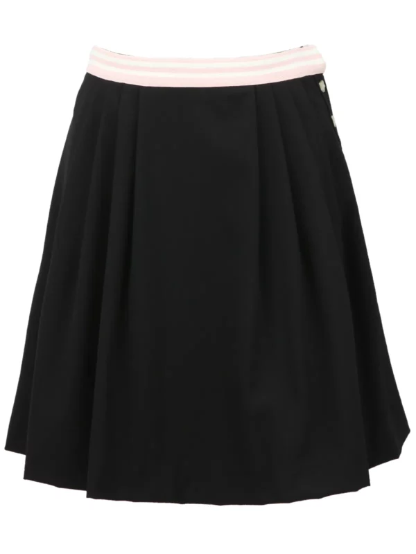【二手】MIU MIU 織帶邊褶飾半身裙 42