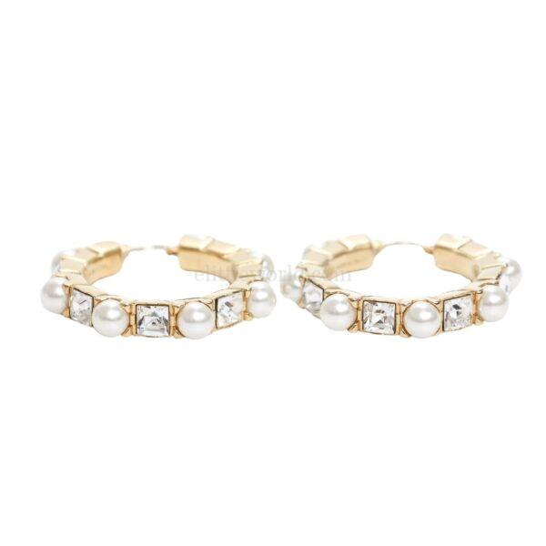 【全新】MIU MIU 珍珠圈式耳環 E19056