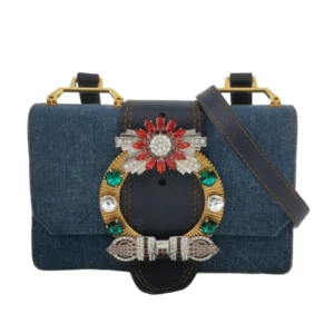 【二手】MIU MIU LADY 牛仔斜挎包 RR1690