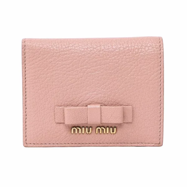 【二手】MIU MIU MADRAS FIOCCO 小巧雙折錢包 E17543