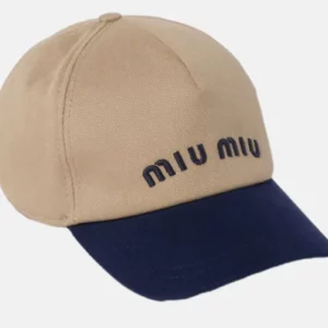 【全新】MIU MIU 拼色棒球帽 SIZE M PD1031