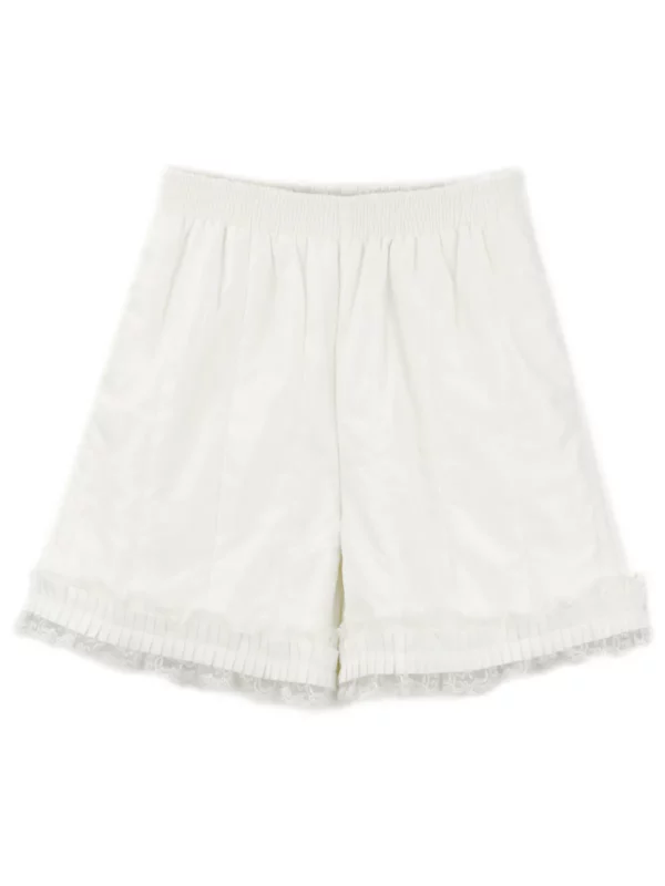 【二手】MM6 MAISON MARGIELA 蕾絲邊飾短褲 38