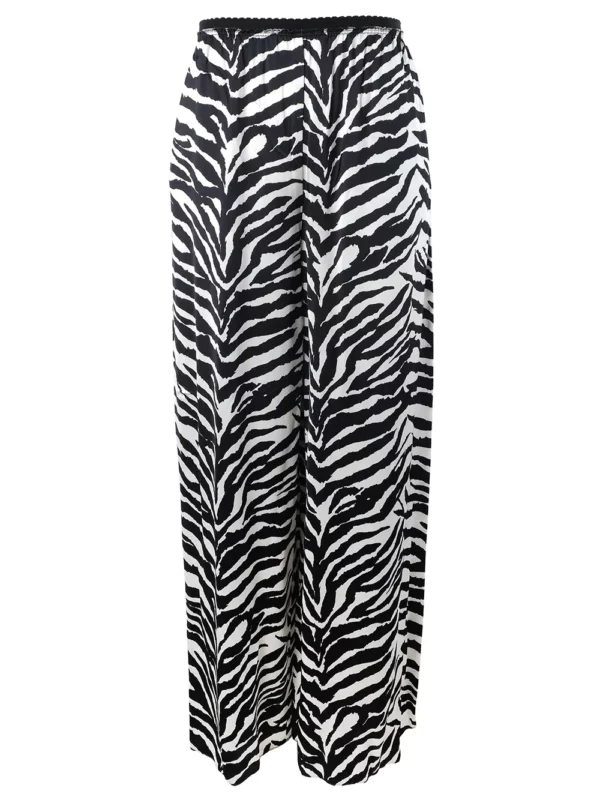 【二手】MM6 MAISON MARGIELA 斑馬紋印花闊腿長褲 38