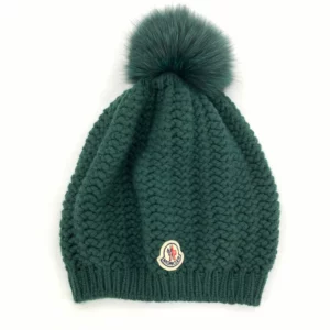 【二手】MONCLER 絨球帽子 L