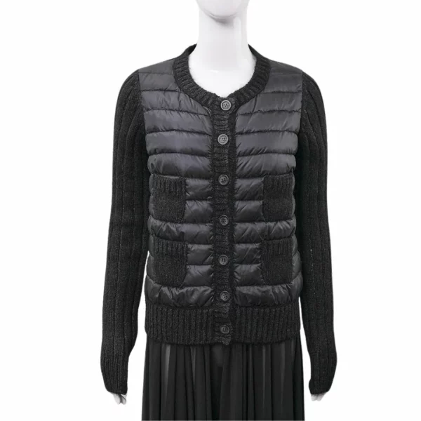 【二手】MONCLER 針織毛衣羽絨外套 M E22823