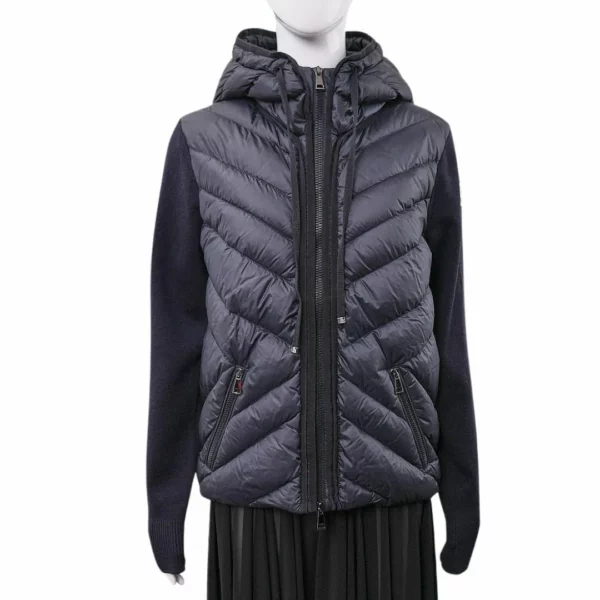 【二手】MONCLER TRICOT 連帽羽絨外套 L E22733