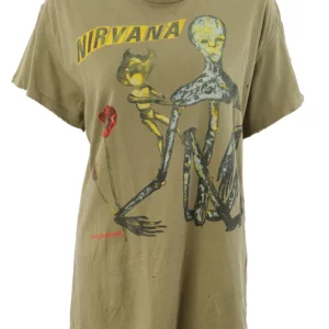 【二手】NIRVANA 仿舊棉質印花T恤 L