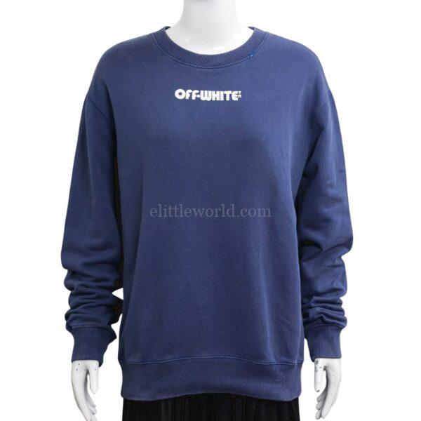 【二手】OFF-WHITE SKELETONS BLUE 衛衣 M E17668