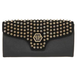【二手】PHILIPP PLEIN 鉚釘飾翻蓋手包