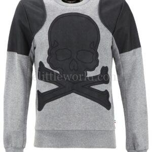 【二手】PHILIPP PLEIN 皮革拼接衛衣 S