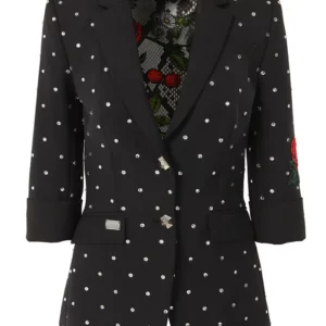 【二手】PHILIPP PLEIN 鑲嵌鑽飾西裝夾克 S