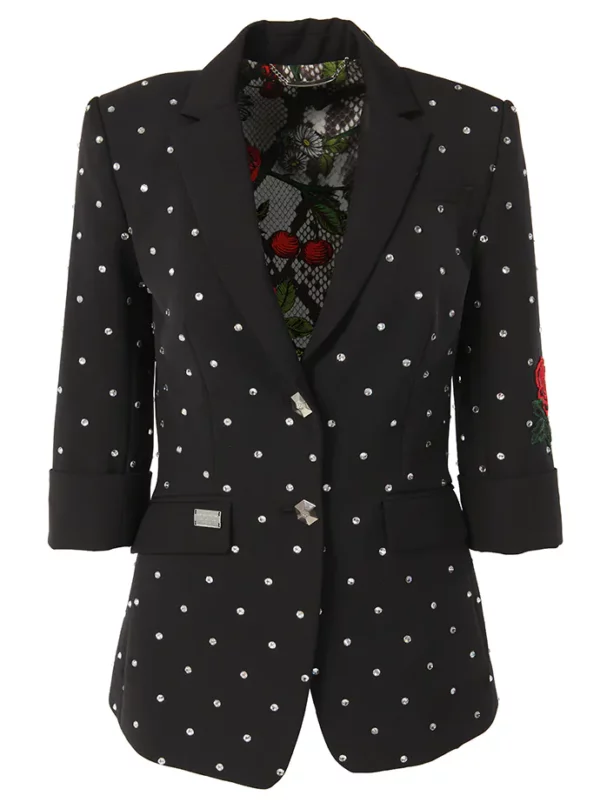 【二手】PHILIPP PLEIN 鑲嵌鑽飾西裝夾克 S