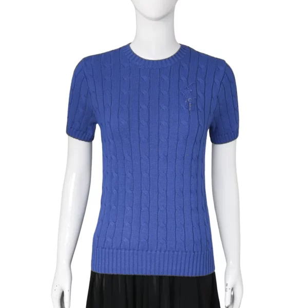 【全新】POLO RALPH LAUREN 絞花針織短袖上衣 S S3606