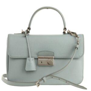 【二手】PRADA 鎖扣皮革單肩包