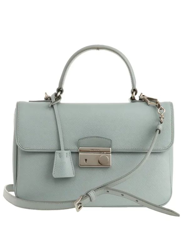 【二手】PRADA 鎖扣皮革單肩包