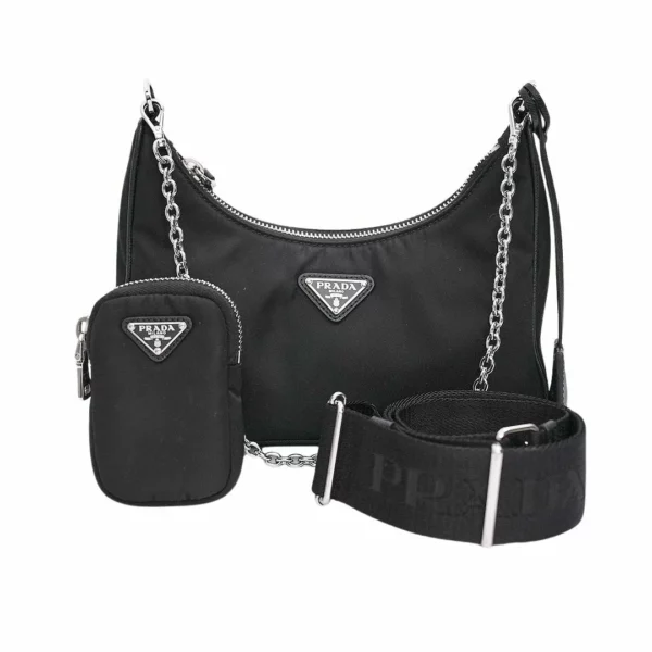 【二手】PRADA 2005 再版再生尼龍三合一手袋 E21985