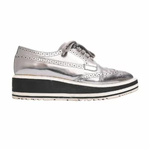 【二手】PRADA 厚底系帶德比鞋 36.5 E20991